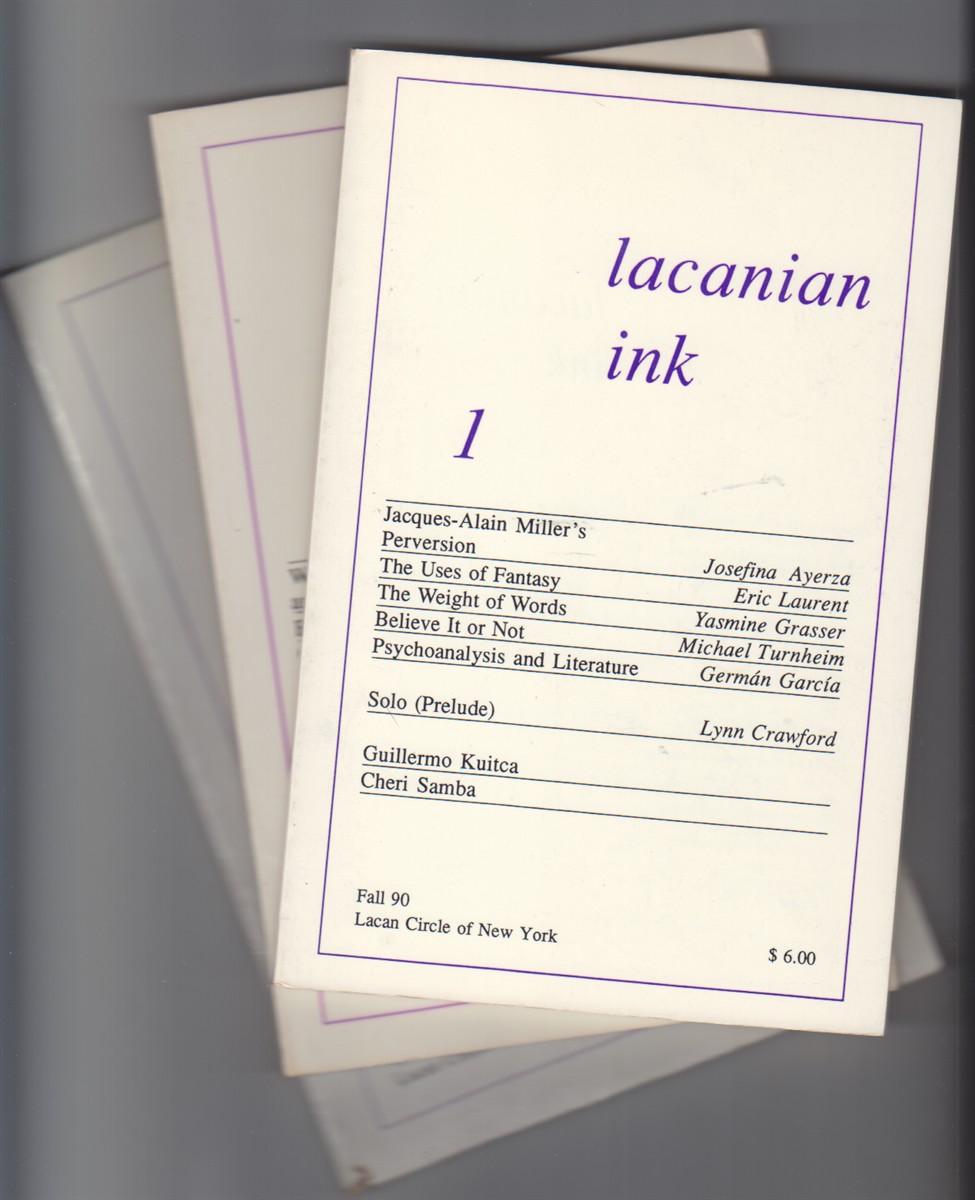 Image for Lacanian Ink 1-3 (Fall 90, Winter 91, Spring 91)