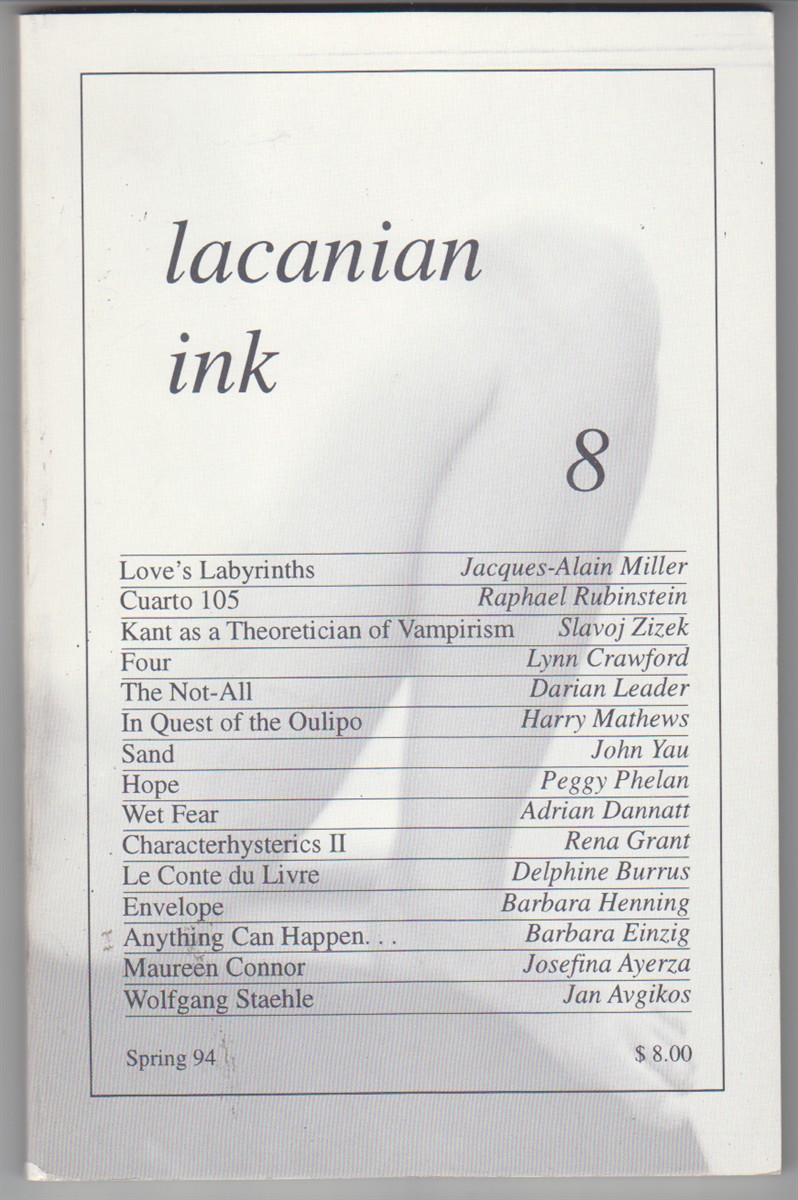 Image for Lacanian Ink 8 (Spring 94)