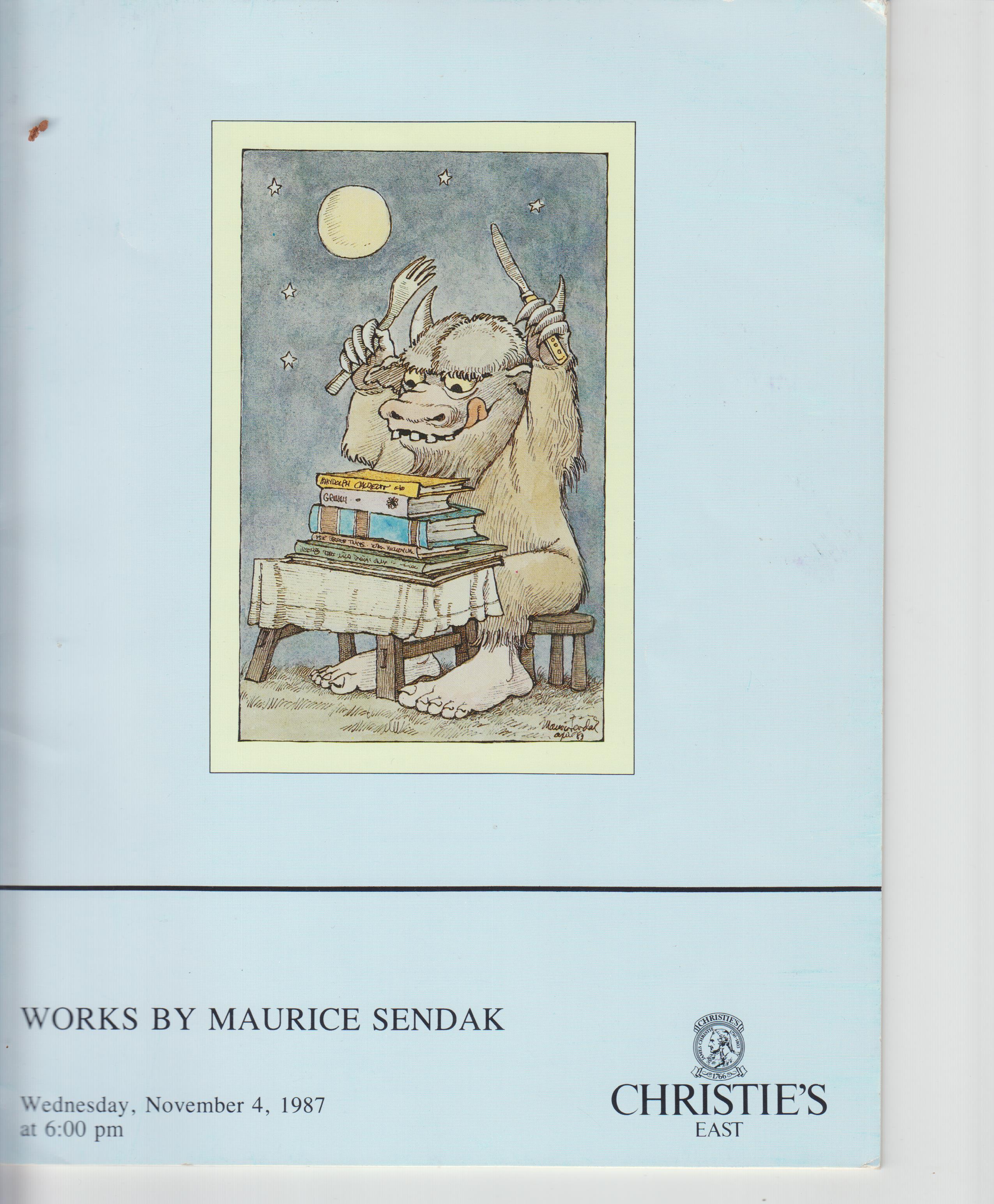 Image for Works by Maurice Sendak, Wednesday, November 4, 1987 At 6: 00 Pm