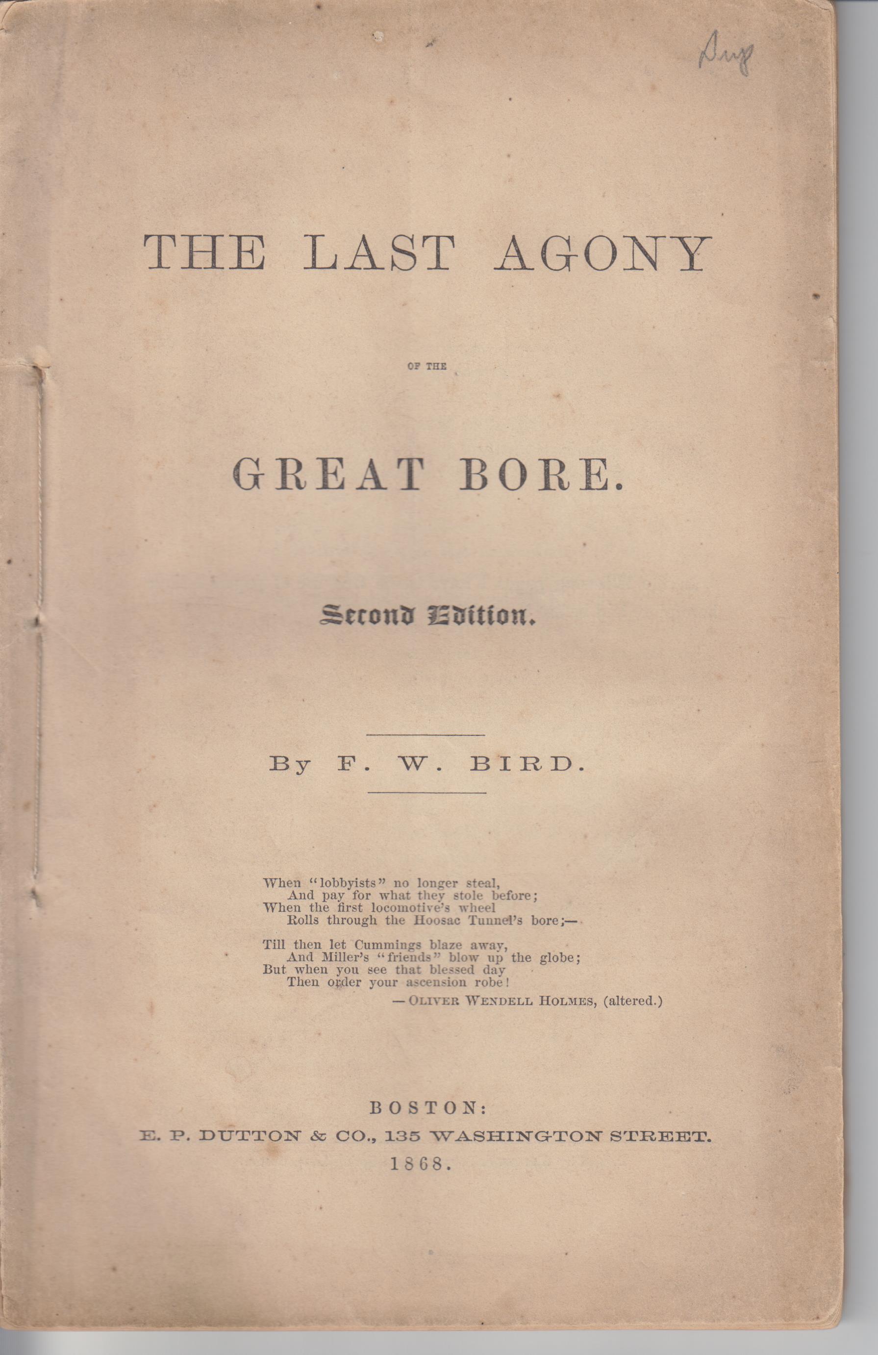 Image for The Last Agony of the Great Bore