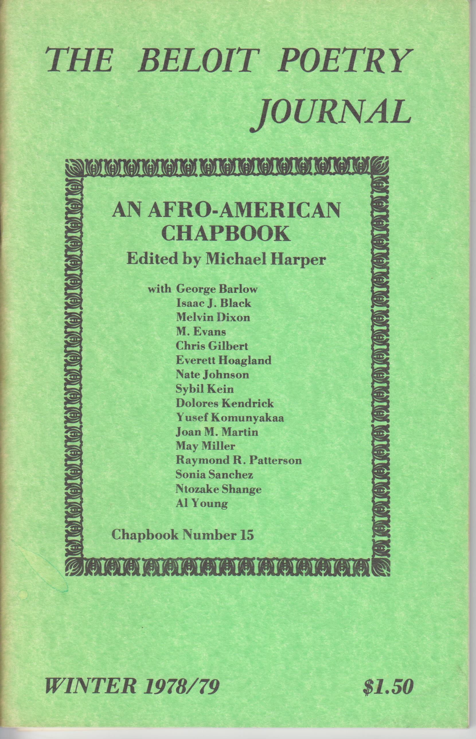 Image for The Beloit Poetry Journal (Winter 1978/79) An Afro-American Chapbook