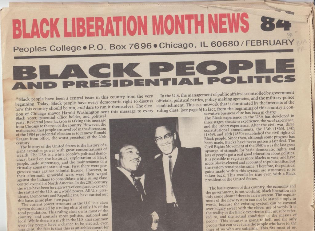 Image for Black Liberation Month News, February '84