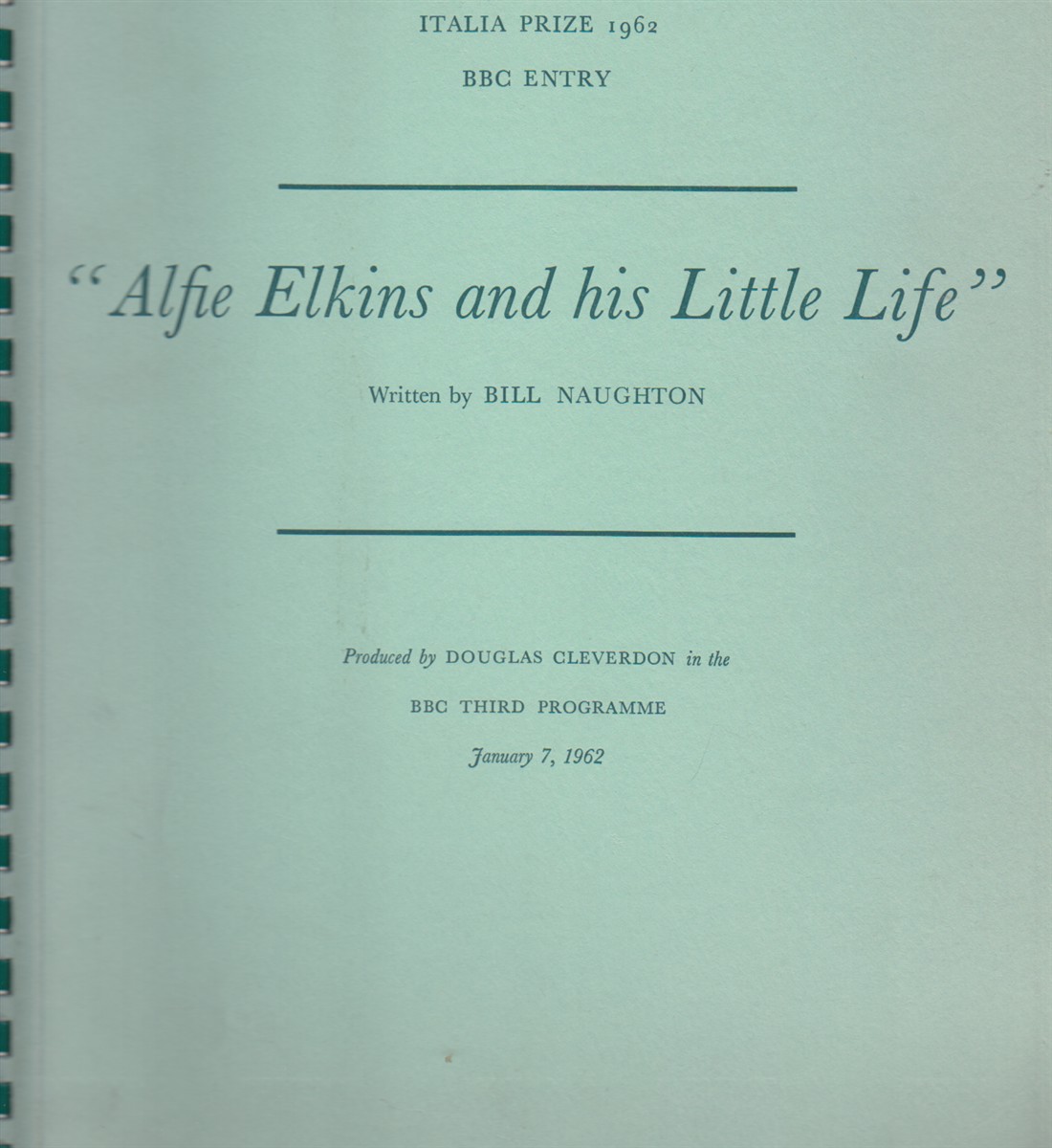 Alfie Elkins and His Little Life / Alfie Elkins et Sa Petite Vie