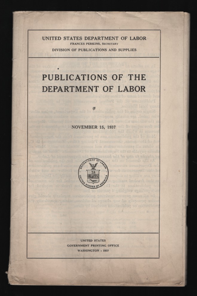 Publications Of The Department Of Labor