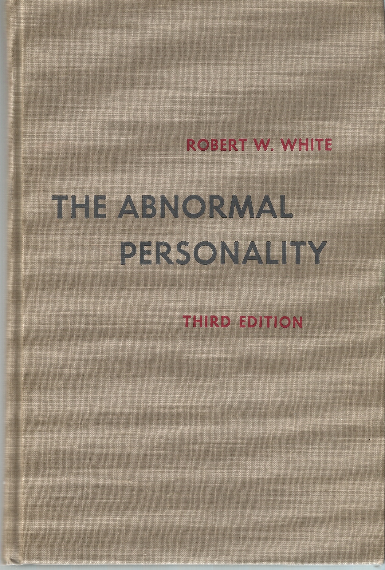 WHITE ROBERT W. - Abnormal Personality