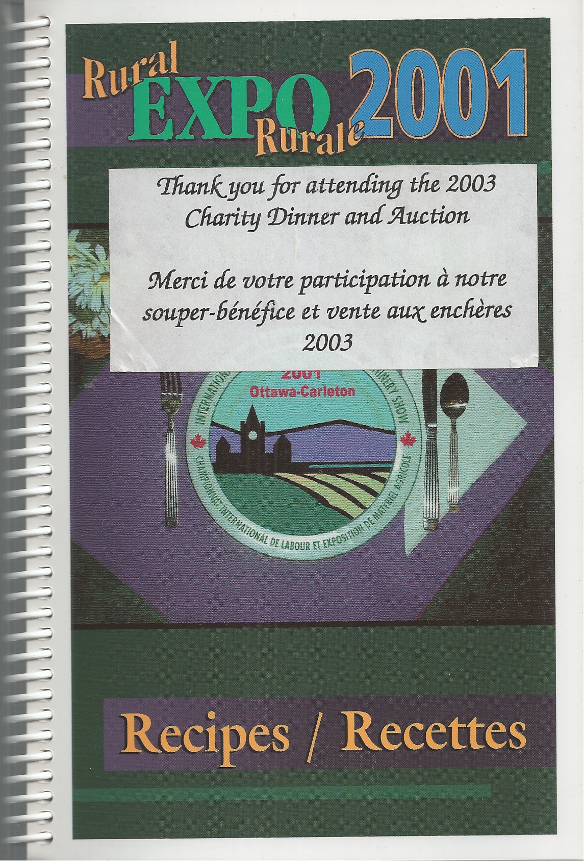 CUMBERLAND COMMUNICATION - Rural Expo Rurale 2001 Recipes / Recettes.