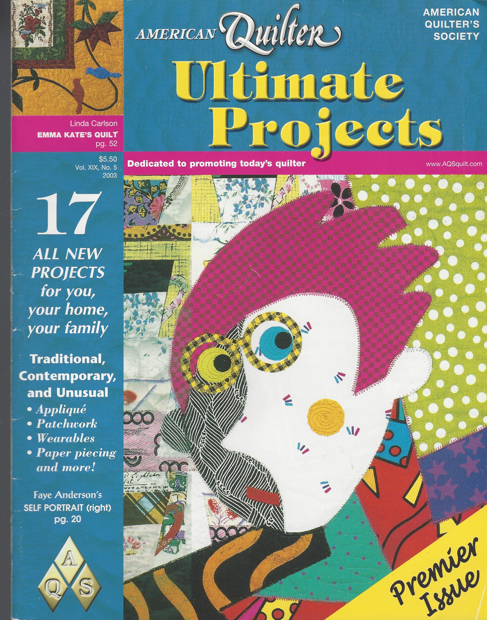 RUSSELL MARJORIE L. , EDITOR - American Quilter Ultimate Projects. Vol. X I X, No. 5, 2003