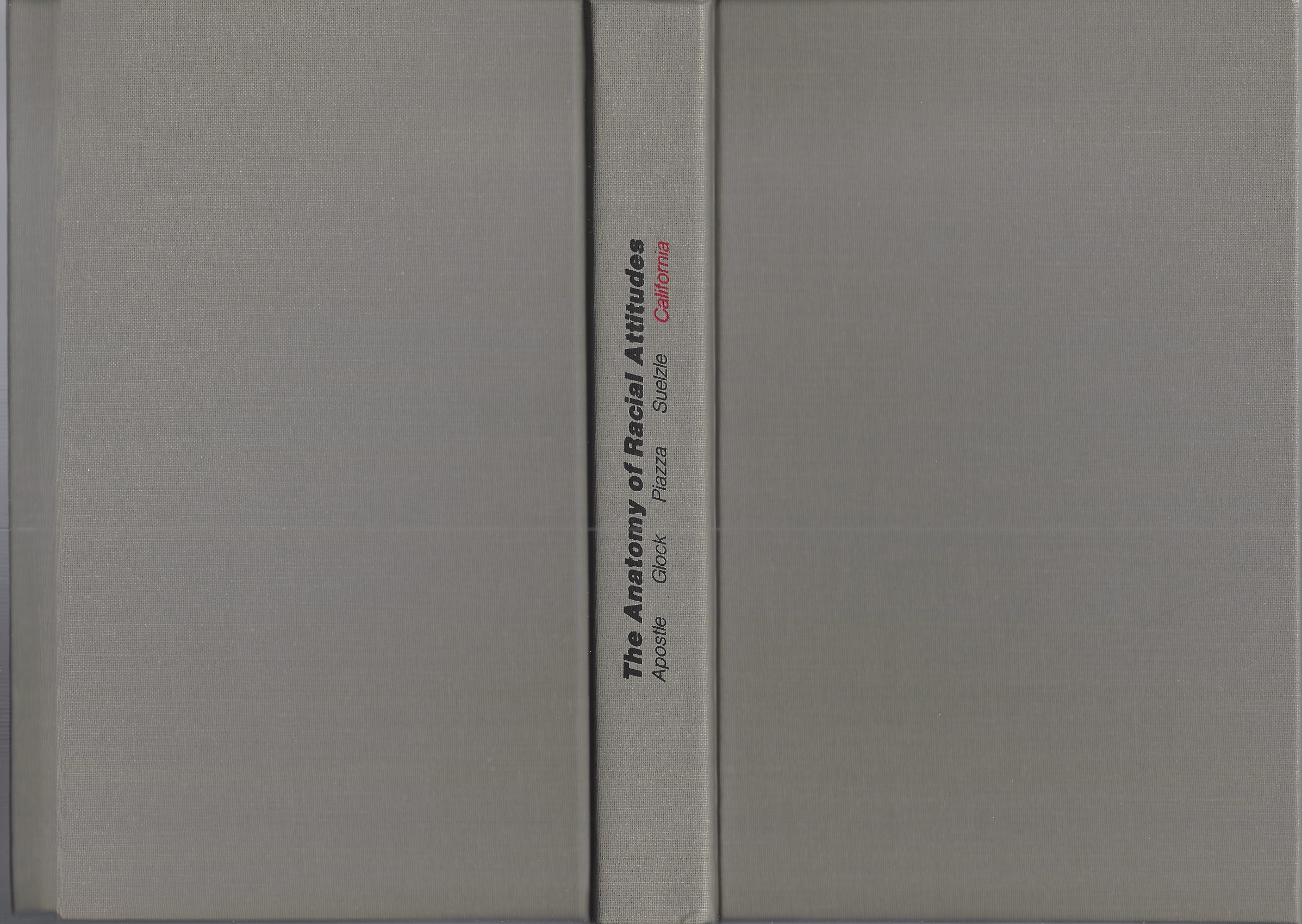 APOSTLE RICHARD A. , GLOCK CHARLES Y. , - Anatomy of Racial Attitudes