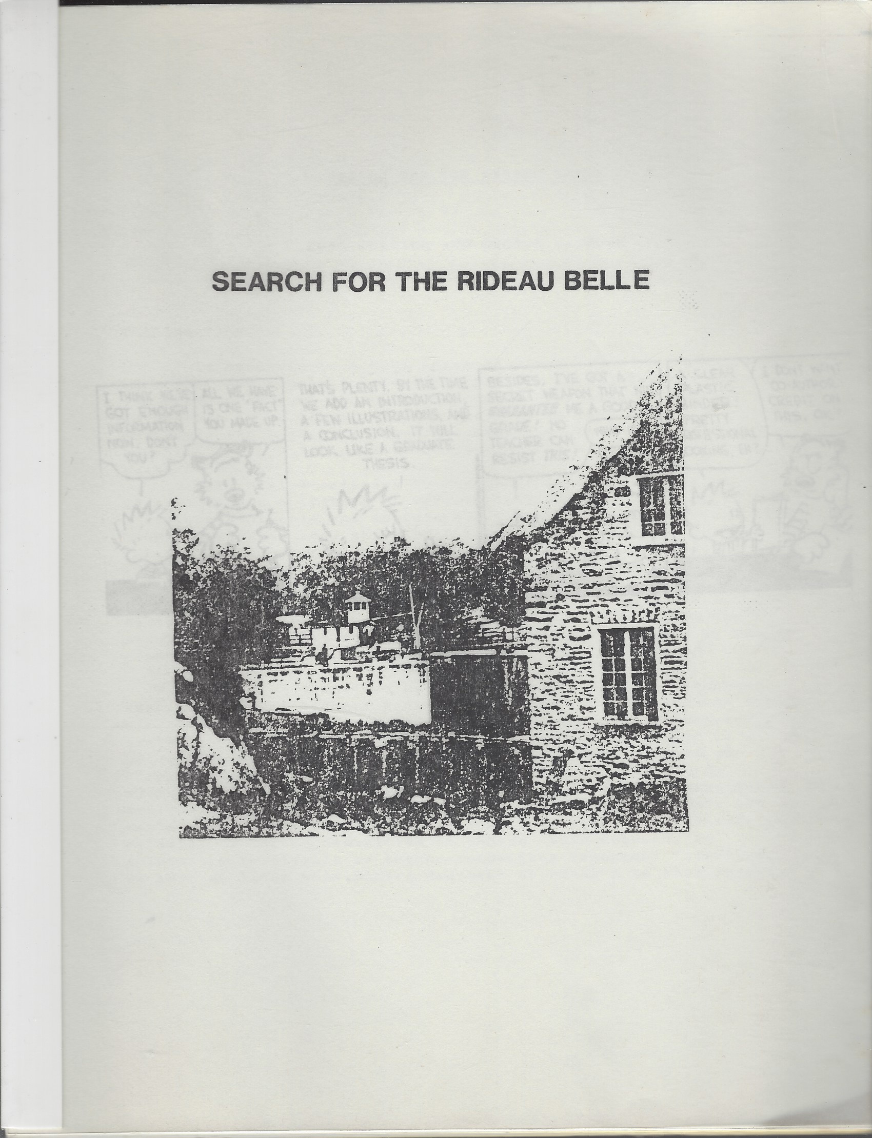 CORNICK EWEN, GEORGE BACHMAN - Search for the Rideau Belle