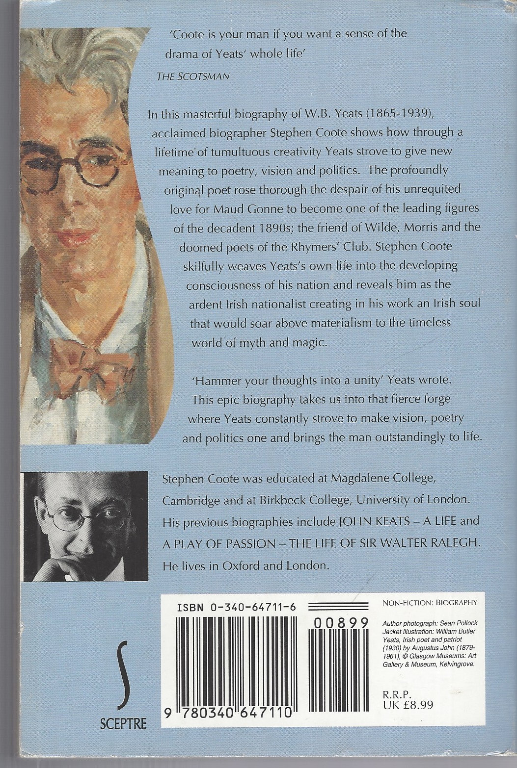 COOTE, STEPHEN - W.B. Yeats a Life