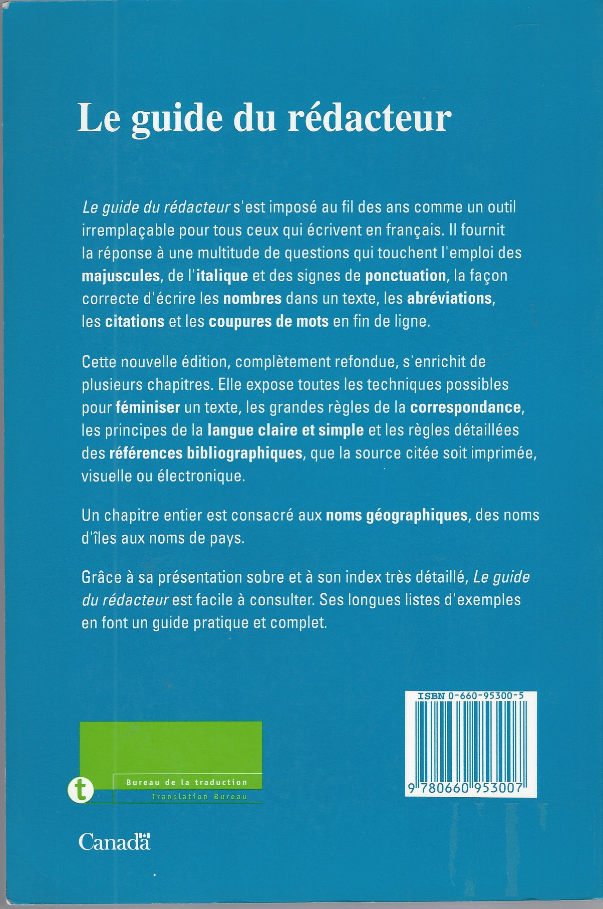 BUREAU DE LA TRADUCTION - Le Guide Du Rdacteur