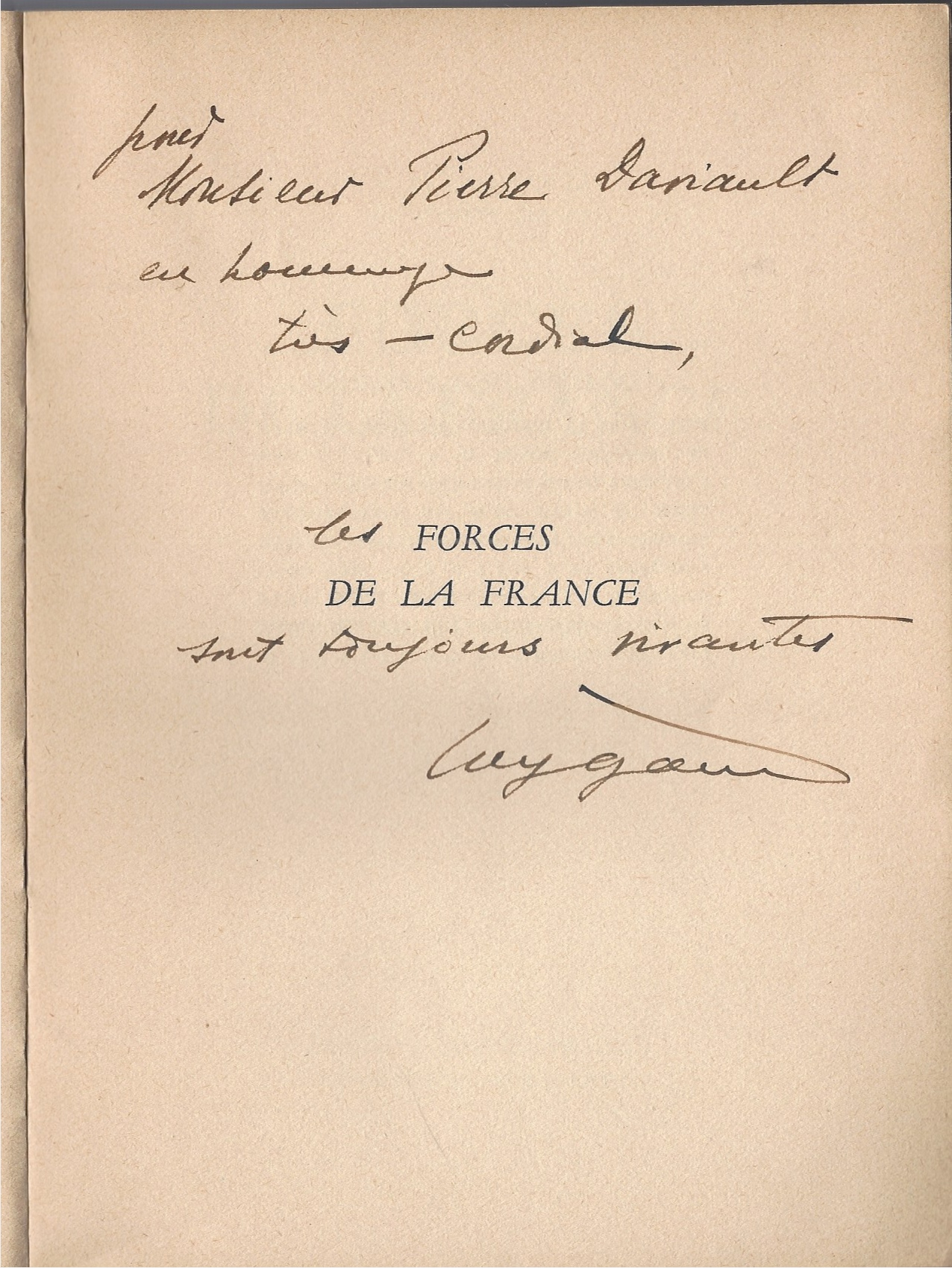 WEYGAND - Forces de la France - Vocation de la France ** Signed **
