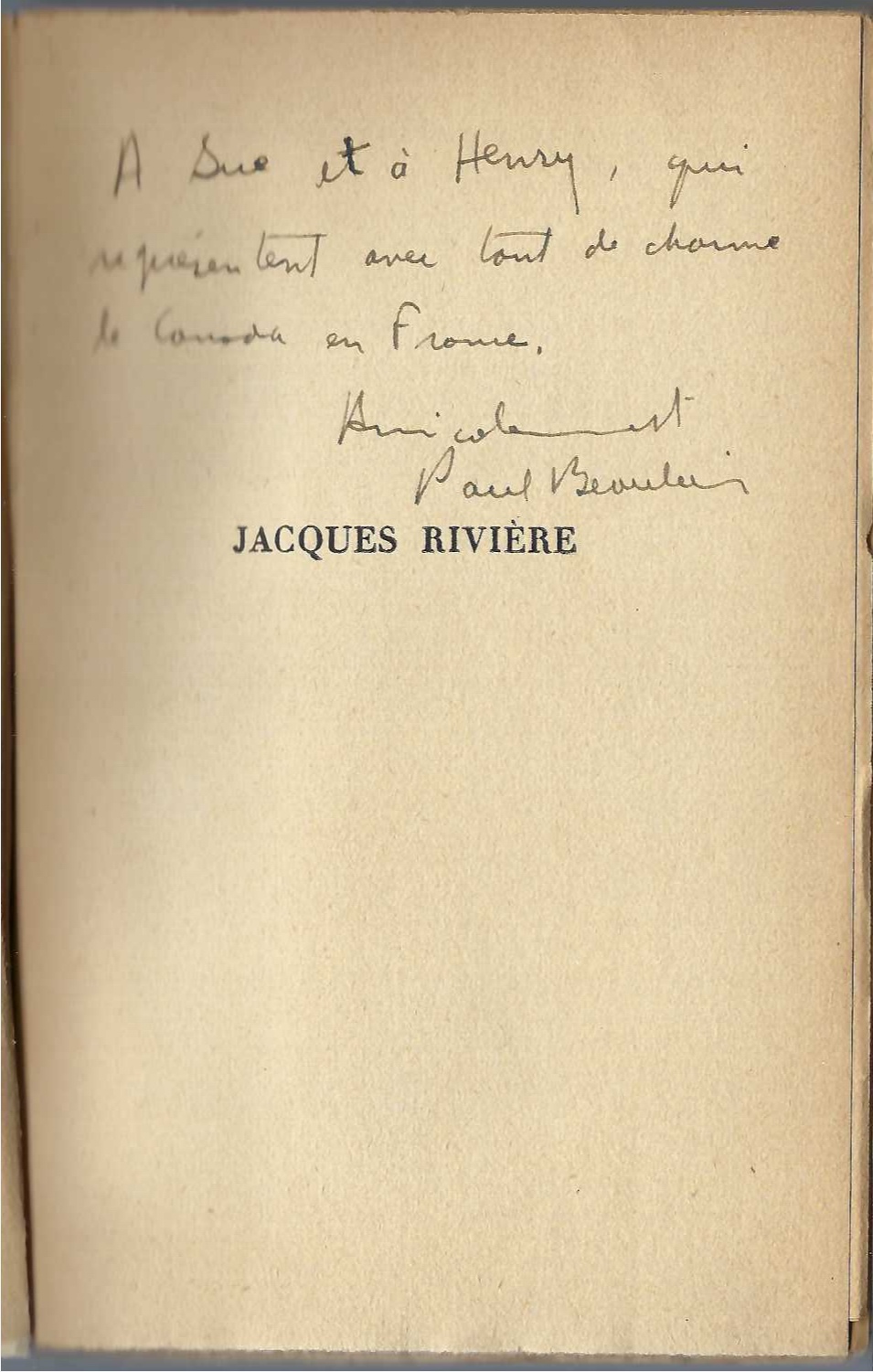 BEAULIEU PAUL - Jacques Riviere