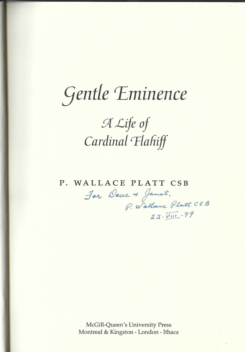 PLATT, WALLACE - Gentle Eminence: A Life of Cardinal Flahiff