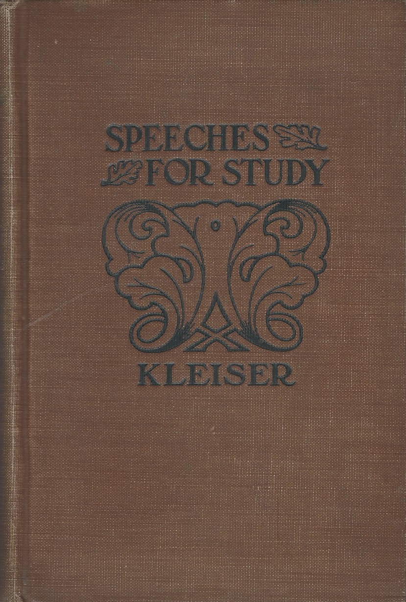 KLEISER GRENVILLE - Speeches for Study Suggestions for Speech-Making