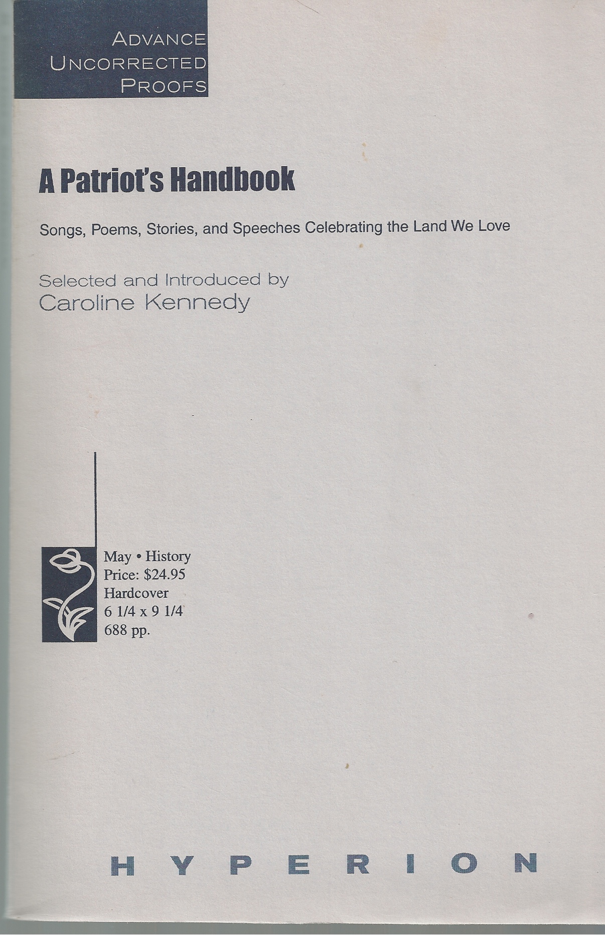KENNEDY CAROLINE - A Patriot's Handbook