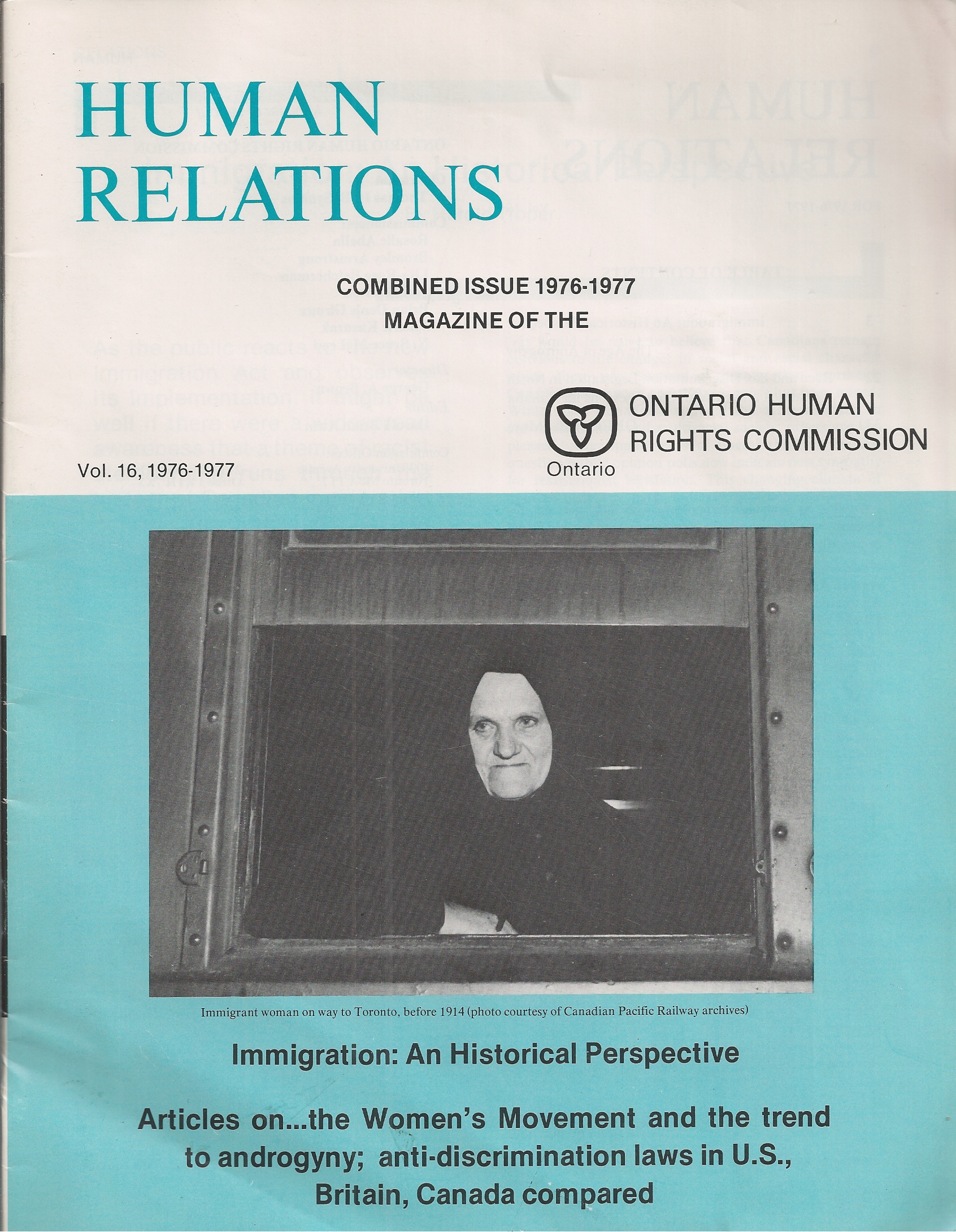 ATTIN HAROLD B. , EDITOR - Human Relations Vol. 15, 1975, Volume 16, 1976-1977