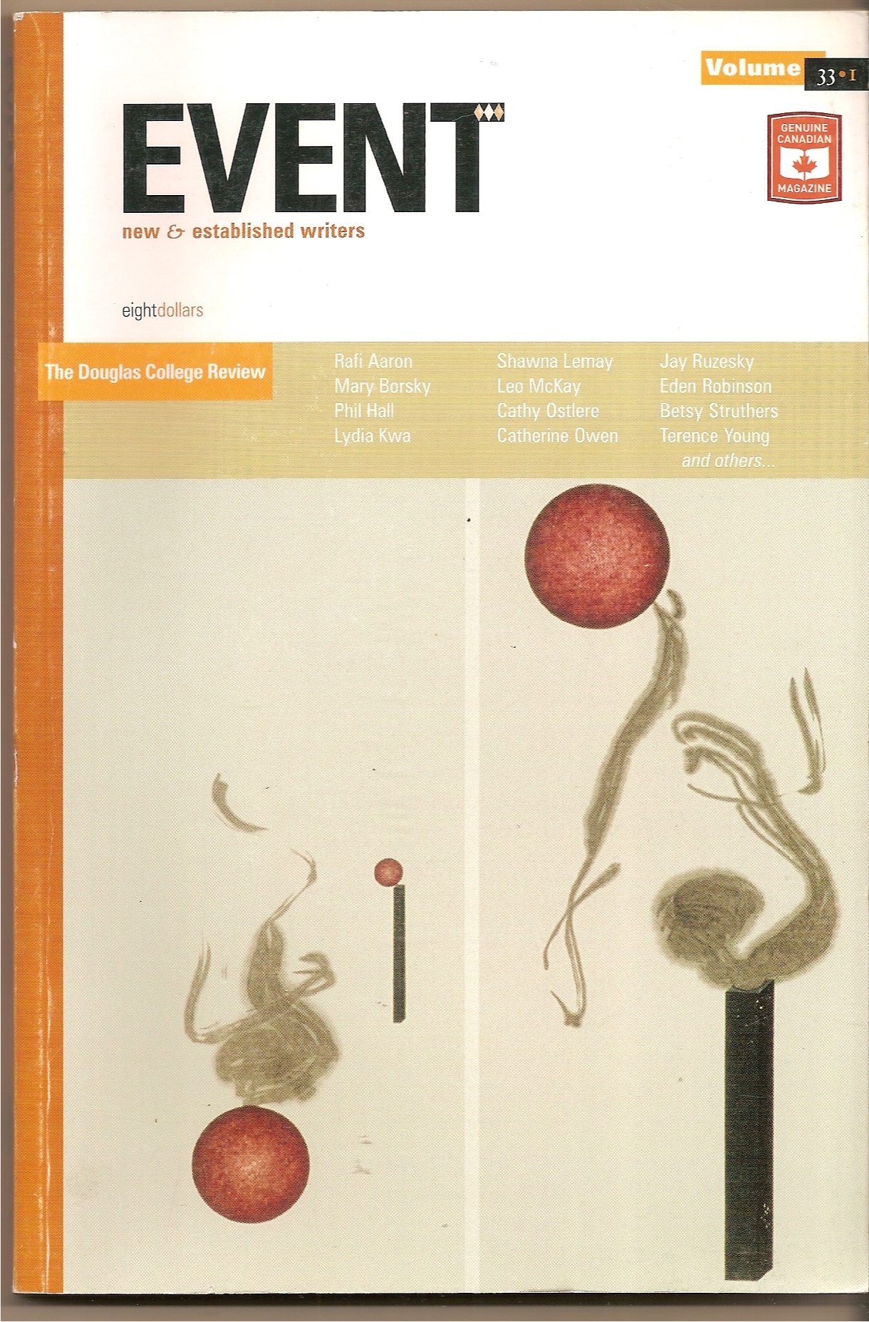 STONEHOUSE CATHY, EDITOR - Event: New & Established Writers the Douglas College Review