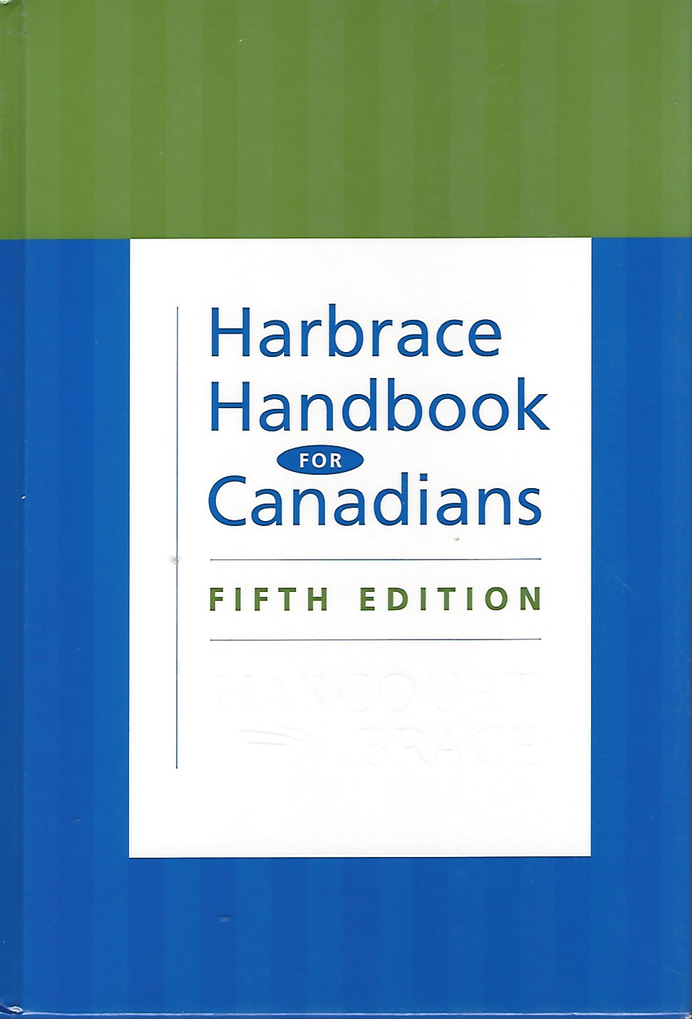 WERIER CLIFF - Harbrace Handbook for Canadians: Fifth Edition
