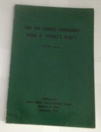 TING, JUN-JU - Can the Chinese Communist Wage a People's War?