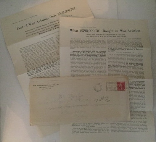 EPHEMERA [AVIATION] [LESTER D. GARDNER][ADVERTISING] - Advertising for Aviation and Aircraft Journal 1921 - a Letter Dated April 21, 1921, with Two Off-Print Excerpts from the Magazine Aviation and Aircraft Journal