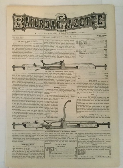 RAILROAD GAZETTE - Railroad Gazette: A Journal of Transportation Vol XIV - No. 2 (Saturday, April 9, 1870)