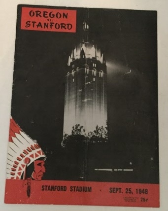 STANFORD UNIVERSITY - Oregon Vs Stanford Sept. 25, 1948 Football Program