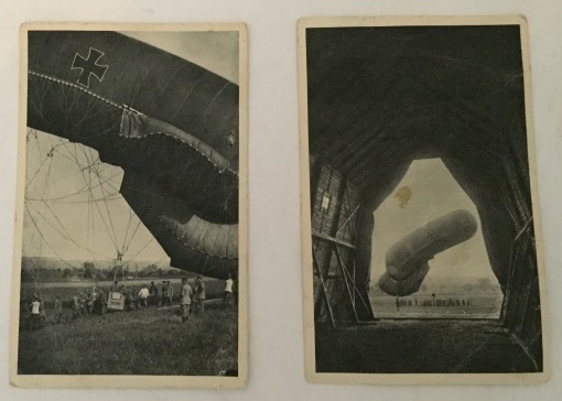 Image for Two Original Postcards From World War I Germany Featuring Balloons