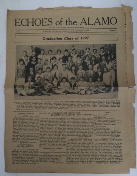 Image for Echoes Of The Alamo (december 15, 1927)   (Published by the Student Body of the Alamo School, San Francisco, CA)