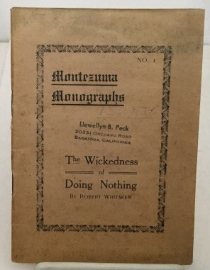 WHITAKER, ROBERT - The Wickedness of Doing Nothing an Appeal for Positive Living