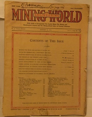 MINING WORLD CO. - Mining and Engineering World Journal (August 23, 1913)