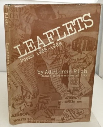 RICH, ADRIENNE - Leaflets Poems 1965-1968