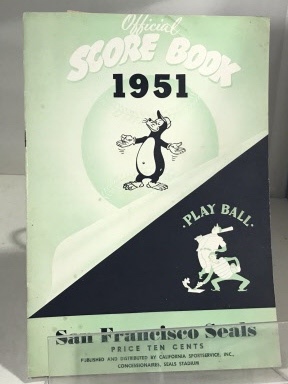 Image for Official Score Book 1951 San Francisco Seals