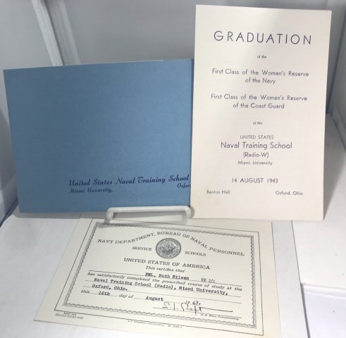 UNITED STATES NAVAL TRAINING SCHOOL - Graduation Booklet from the United States Naval Training School for the First Class of the Women's Reserve of the Navy (and Coast Guard) (Waves)