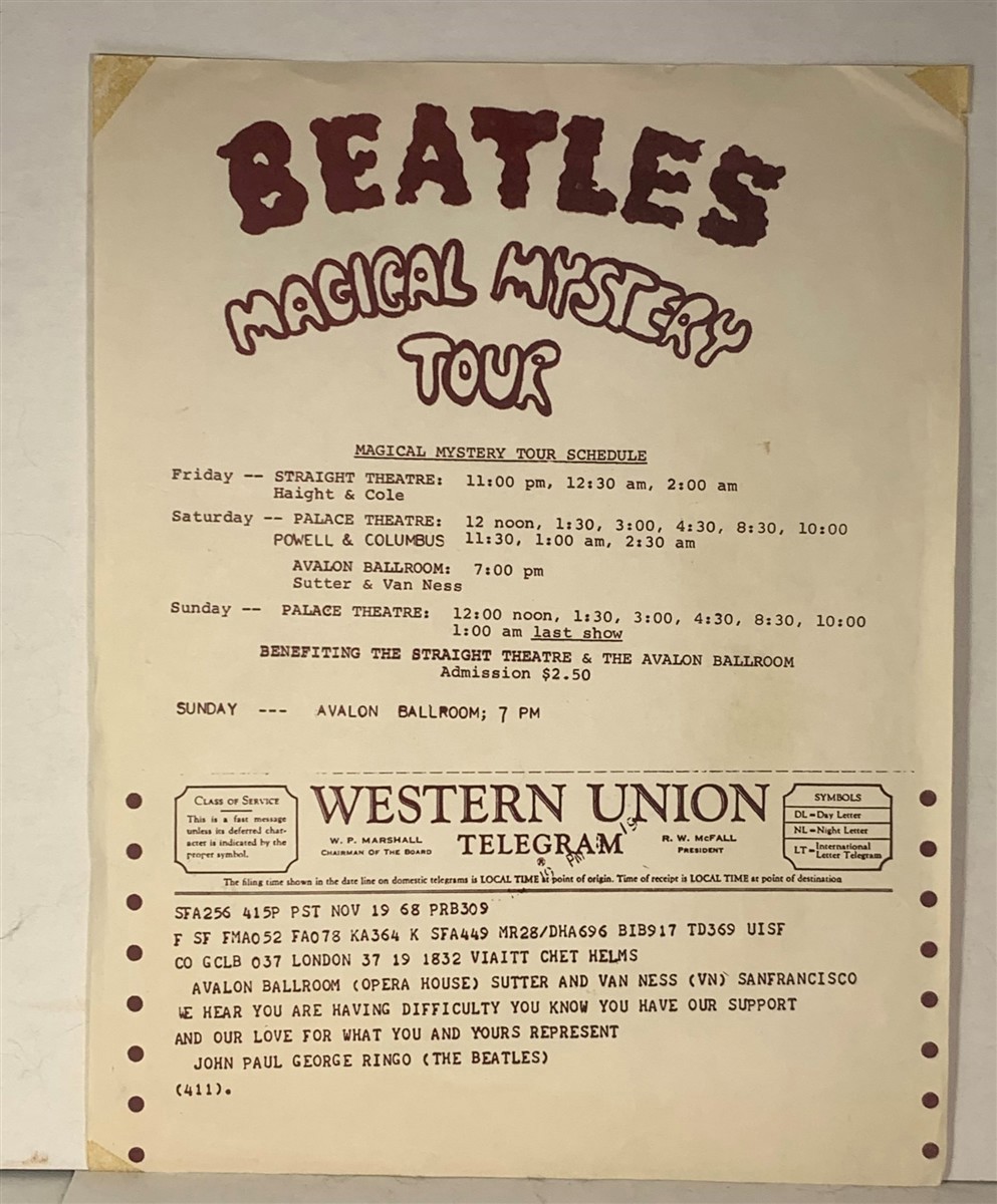 [EPHEMERA], [THE BEATLES], [ROCK & ROLL] [HANDBILLS] - Beatles Magical Mystery Tour Handbill