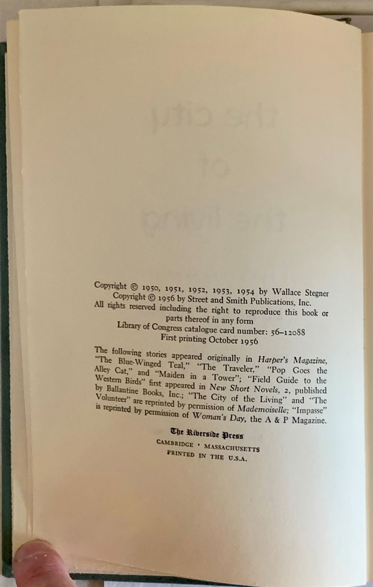 STEGNER, WALLACE - The City of the Living
