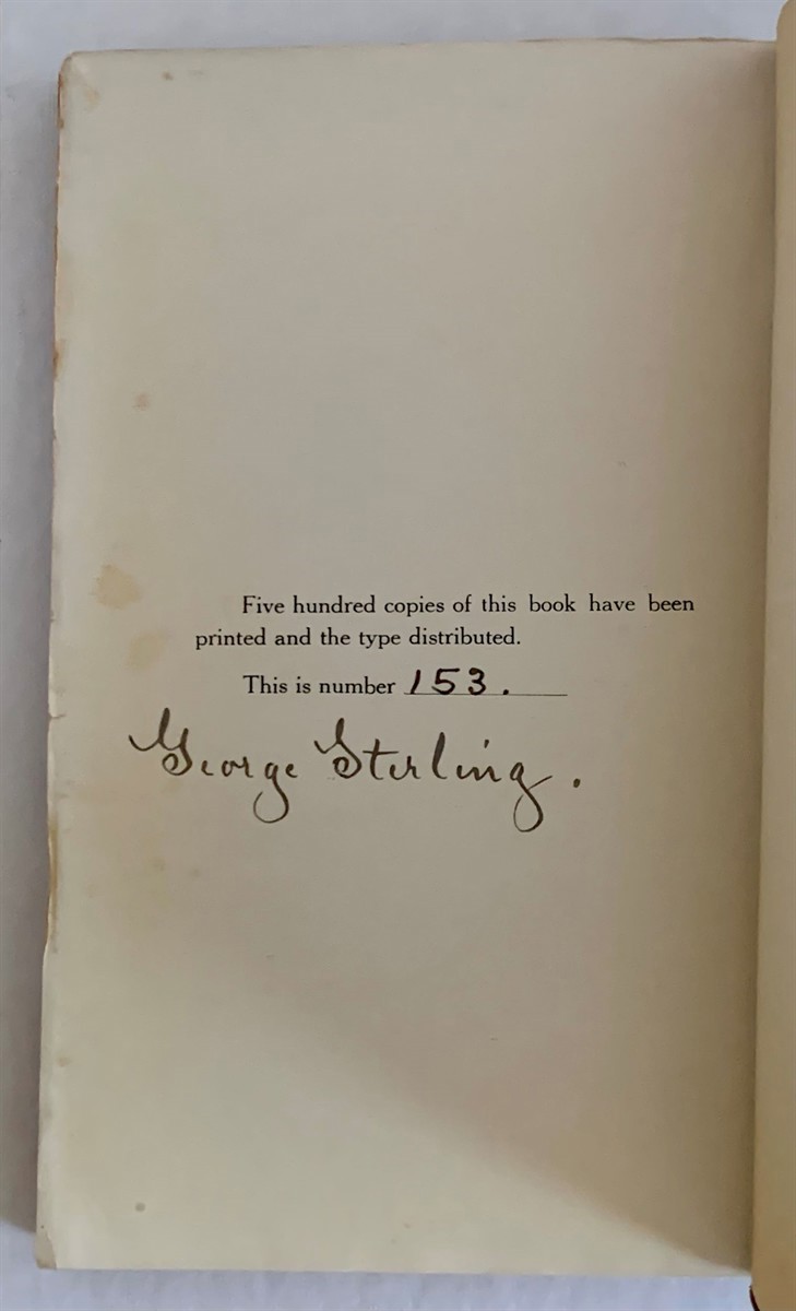 STERLING, GEORGE - Rosamund a Dramatic Poem