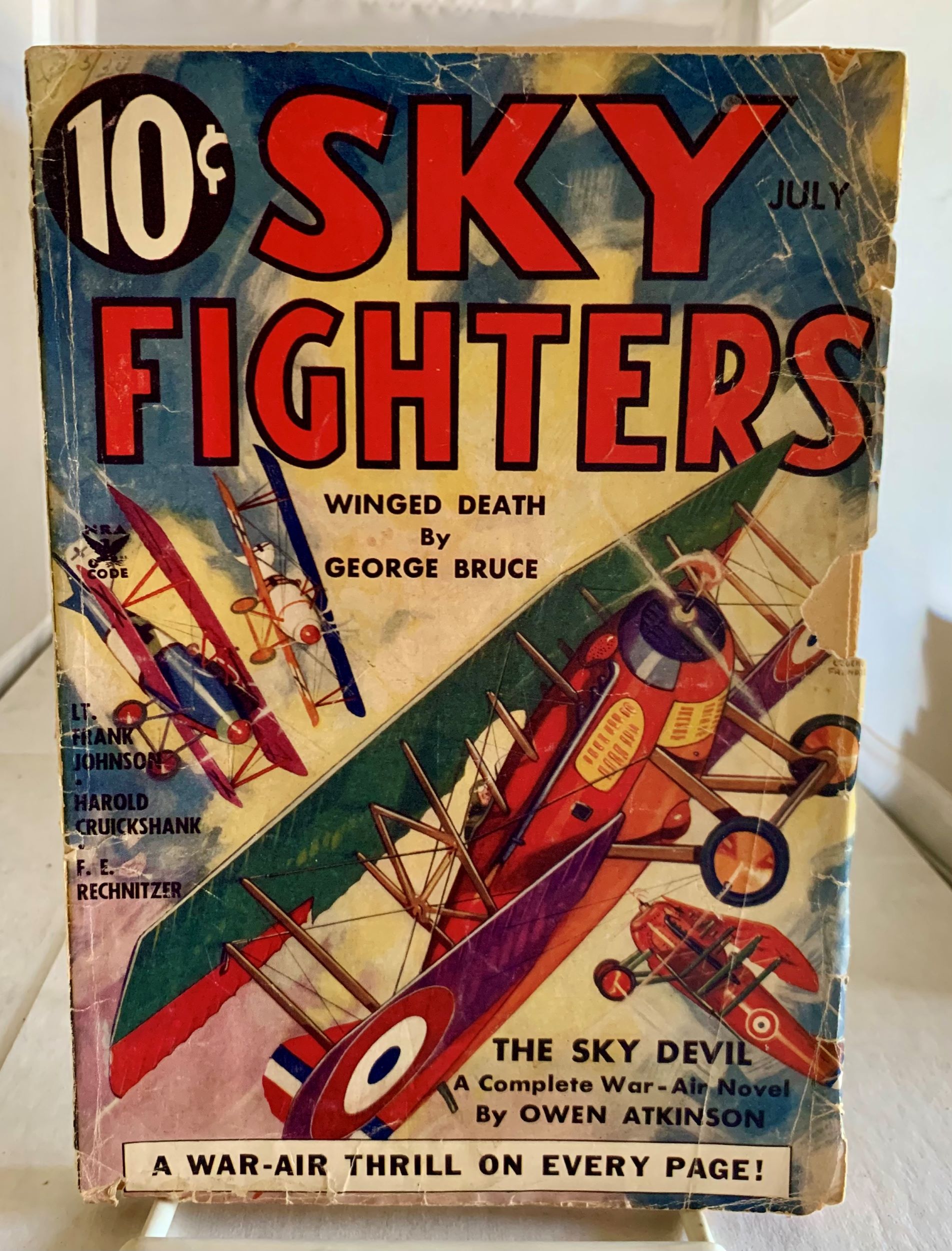 MCCRAE, LIEUT. EDWARD (EDITOR) - Sky Fighters Magazine July 1935; Vol. X, No. 1