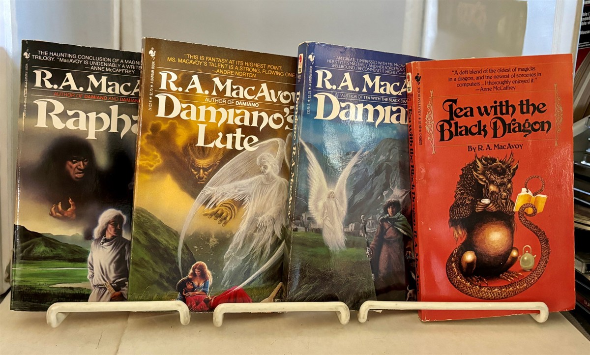 MACAVOY, R. A. (ROBERTA ANN MACAVOY) - Tea with the Black Dragon, Damiano, Damiano's Lute, and, Raphael