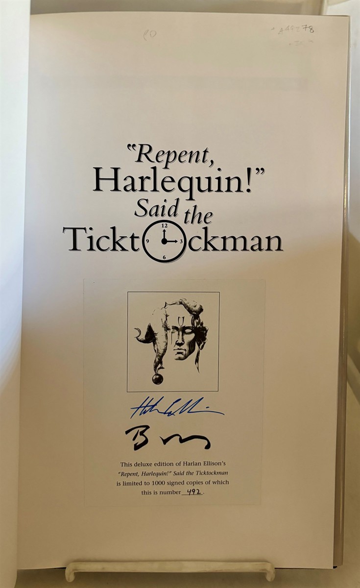 Repent Harlequin Said the Ticktockman signed Harlan Ellison /Rick Berry good 274/1000