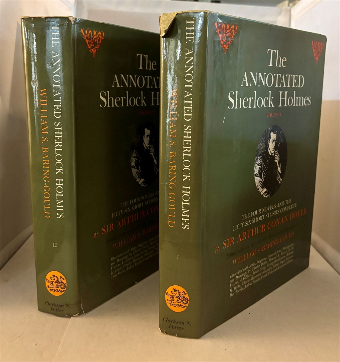 DOYLE, SIR ARTHUR CONAN (EDITED, WITH AN INTRODUCTION, NOTES, AND BIBLIOGRAPHY BY BARING-GOULD, WILLIAM S. ) - The Annotated Sherlock Holmes Volume 1 and 2 the Four Novels and the Fifty-Six Short Stories Complete