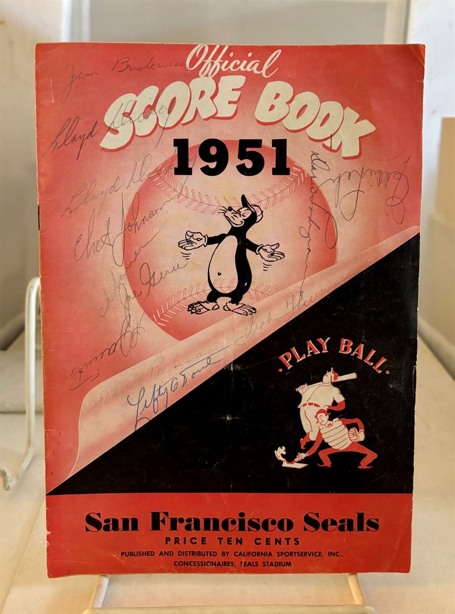 San Francisco Seals Official Score Book 1951