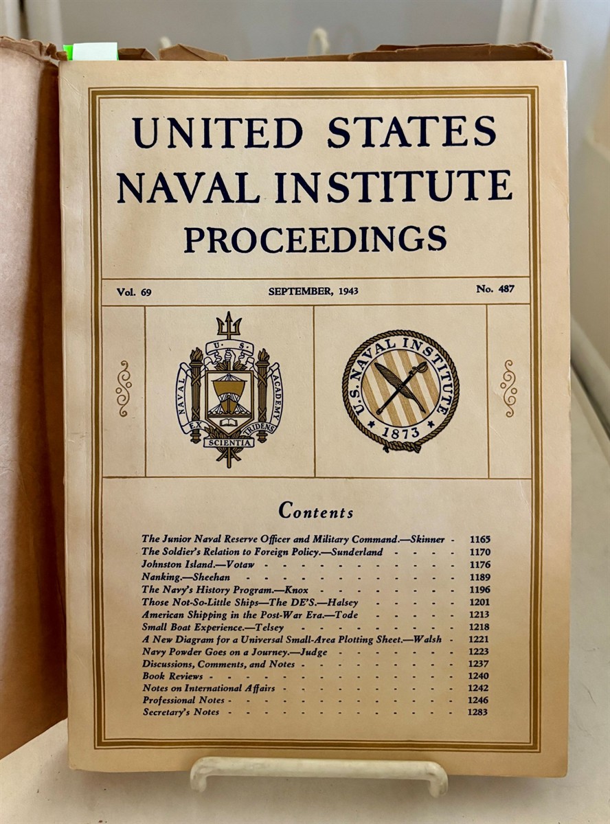 United States Naval Institute Proceedings September, 1943; Vol. 69, No. 9; Whole No. 487