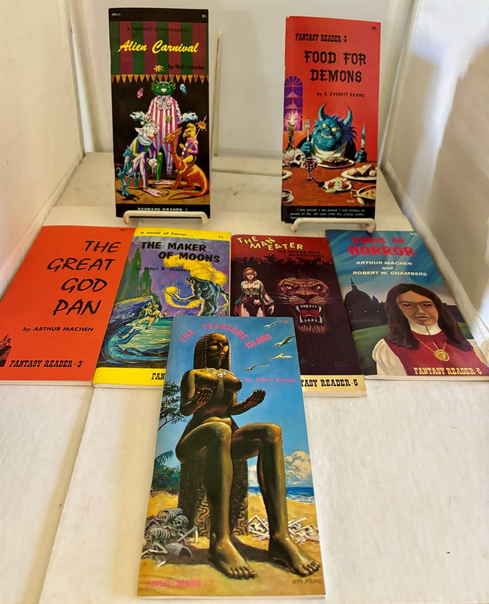 Image for Seven Titles in the Fantasy Reader Series, Including: Alien Carnival, Food for Demons, the Great God Pan, the Maker of Moons, the Man Eater, Kings of Horror, And, the Fearsome Island. Seven Titles in the Fantasy Reader Series, Including: Alien Carnival, Food for Demons, the Great God Pan, the Maker of Moons, the Man Eater, Kings of Horror, And, the Fearsome Island.