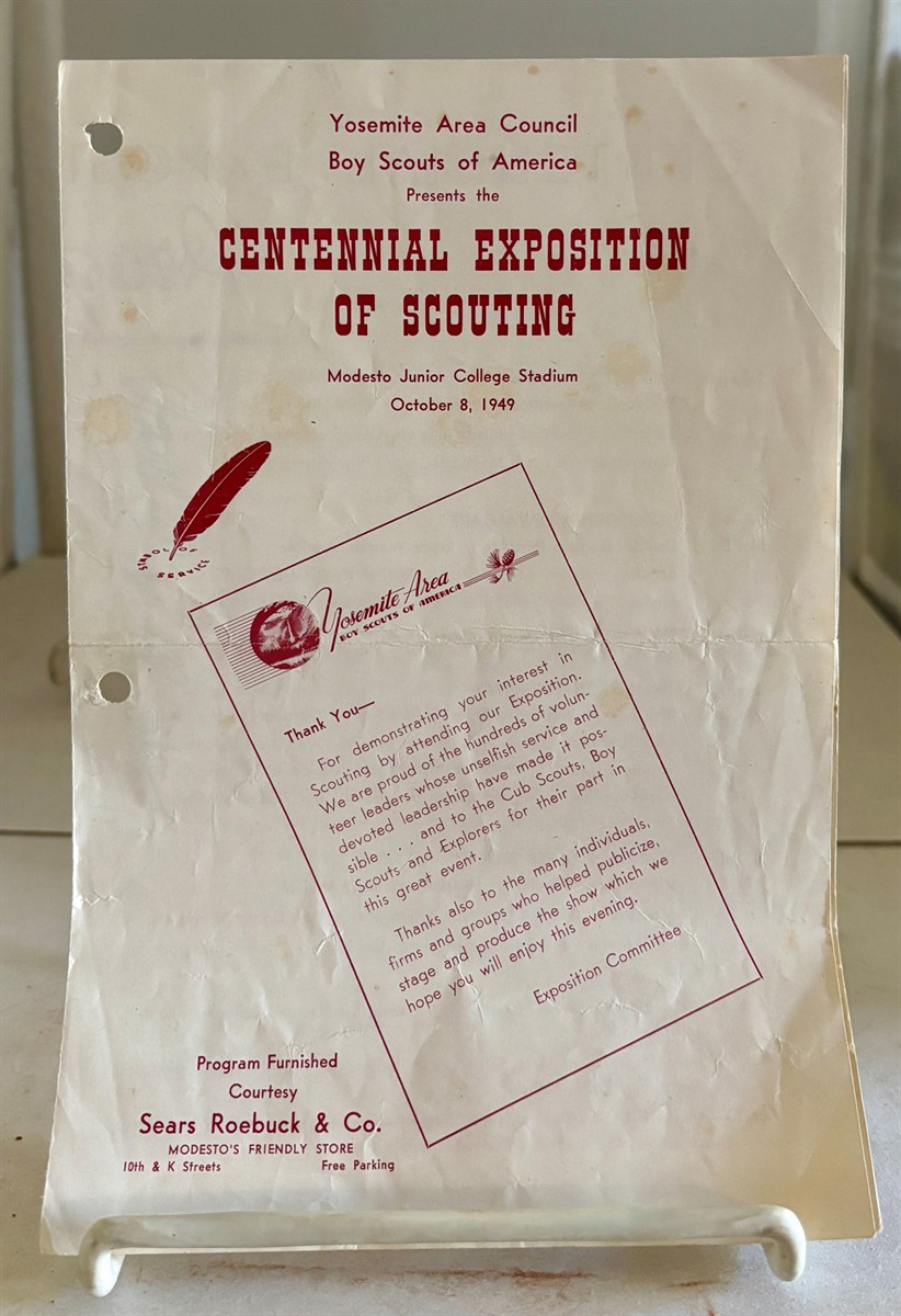Centennial Exposition of Scouting October 8, 1949 (For the Yosemite Area Council of the BSA)