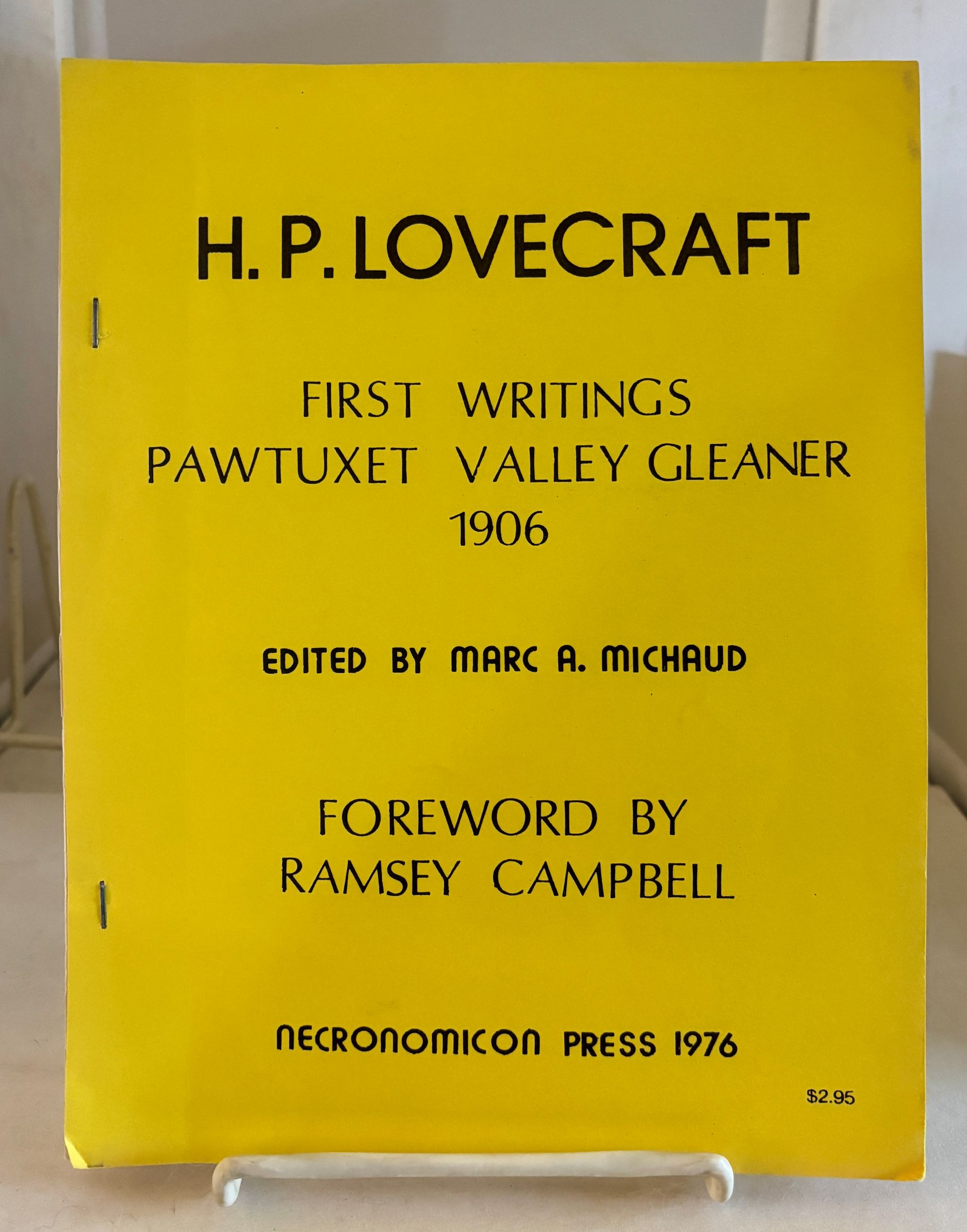 First Writings Pawtuxet Valley Gleaner 1906