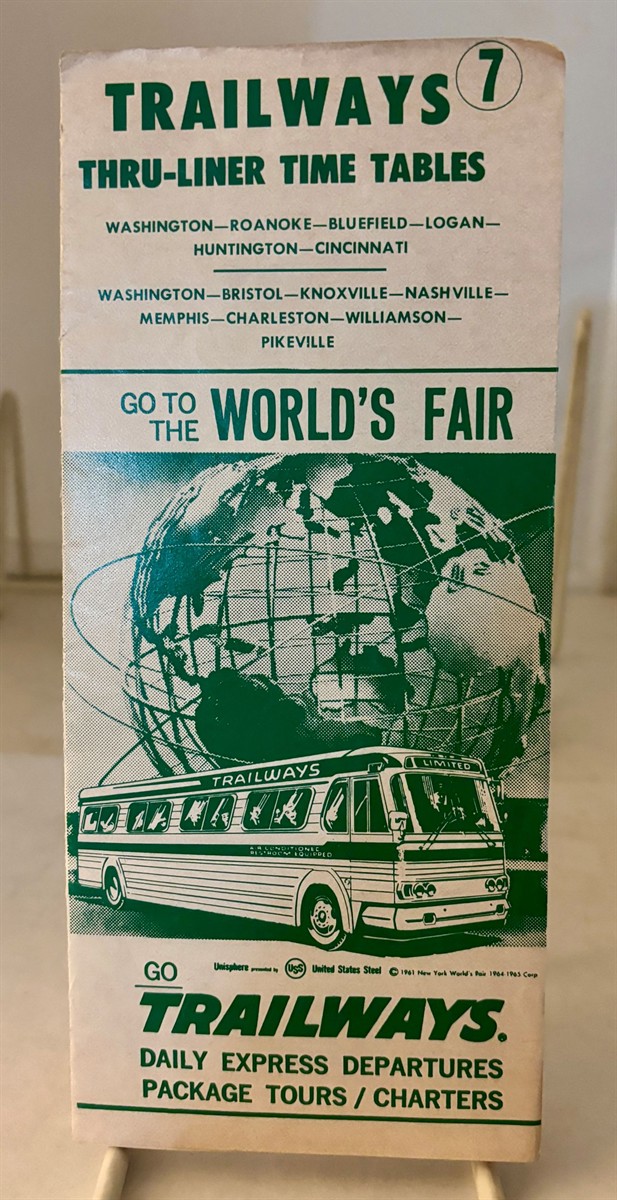 Image for Trailways Thru-Liner Time Tables Go the The World's Fair Trailways Thru-Liner Time Tables Go the The World's Fair