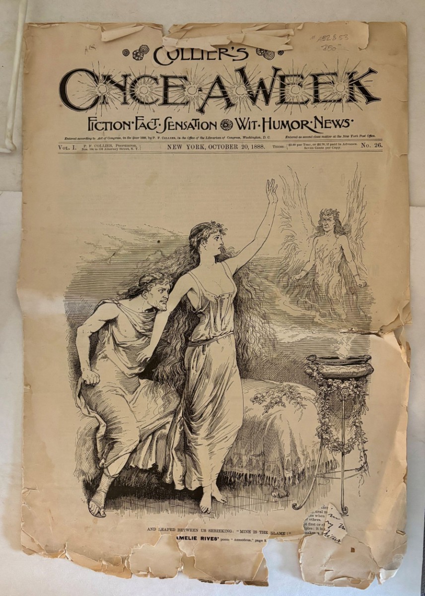 New Neighbor, A Short Story By Sarah Orne Jewett, In Collier's Once A Week Magazine; October 20, 1888 , Vol. 1 No. 26