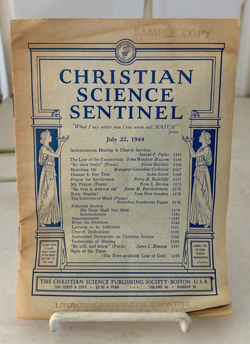 Christian Science Sentinel July 22, 1944; Vol. 46, No. 30
