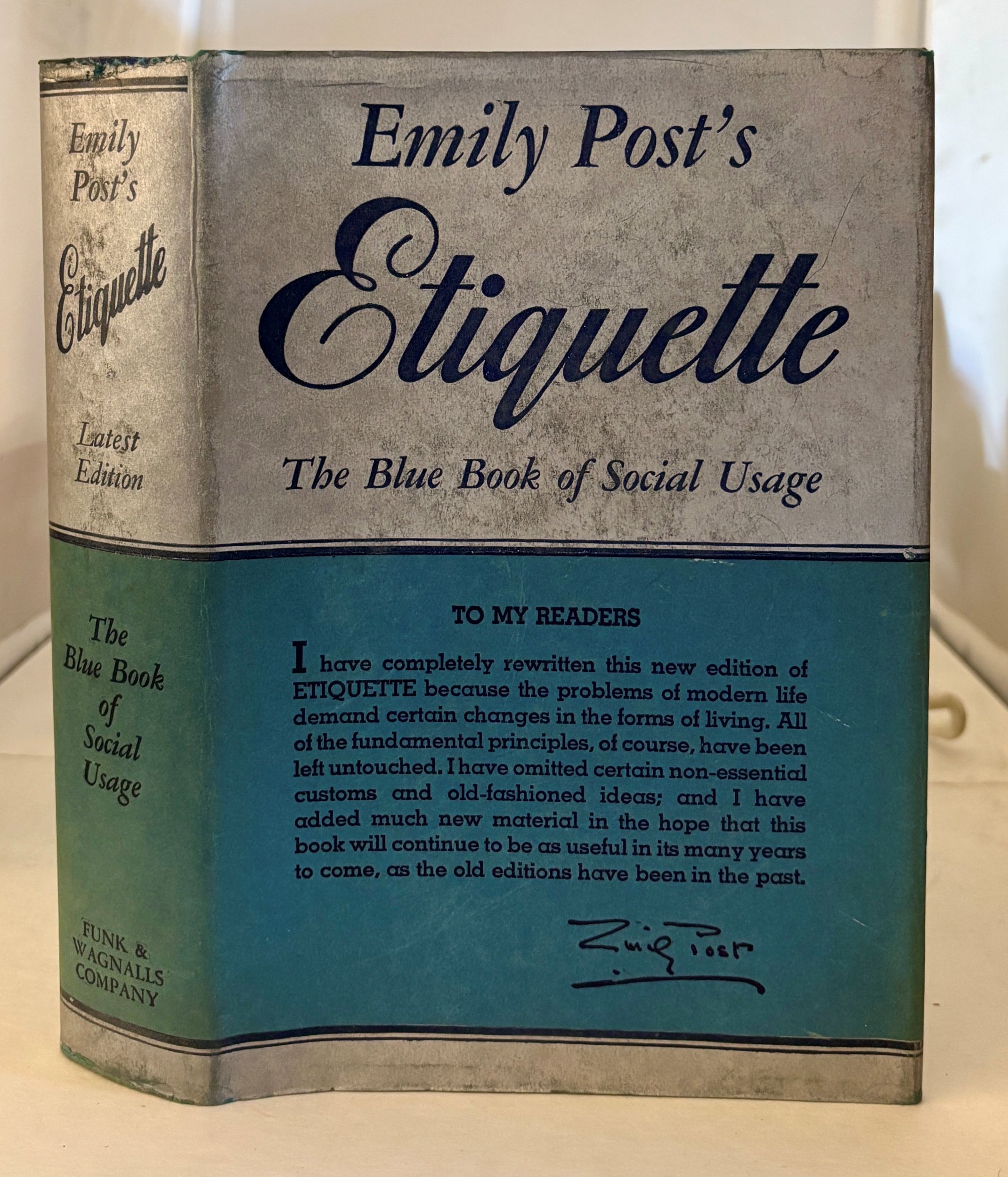 Image for Emily Post's Etiquette; The Blue Book of Social Usage Emily Post's Etiquette; The Blue Book of Social Usage